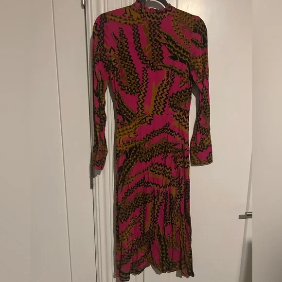 FARM Rio Croko Patterned Long Sleeve Dress